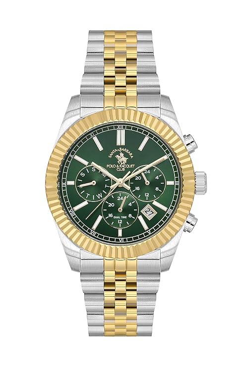 Santa Barbara Polo SB.1.10667-3 Men’s Watch – Green Dial Brown Leather Strap