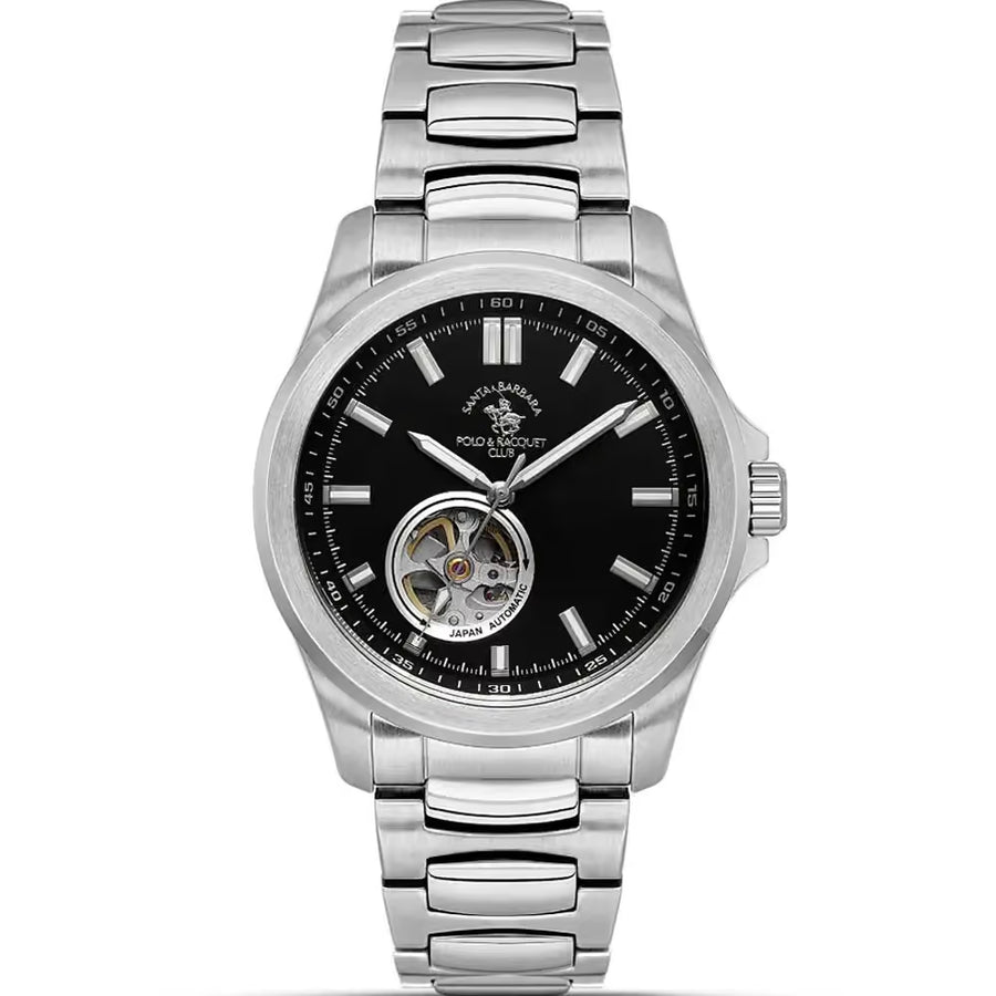 Santa Barbara Polo SB.1.10629-2 Women’s Automatic Watch – Blue Open Heart Dial & Stainless Steel Bracelet