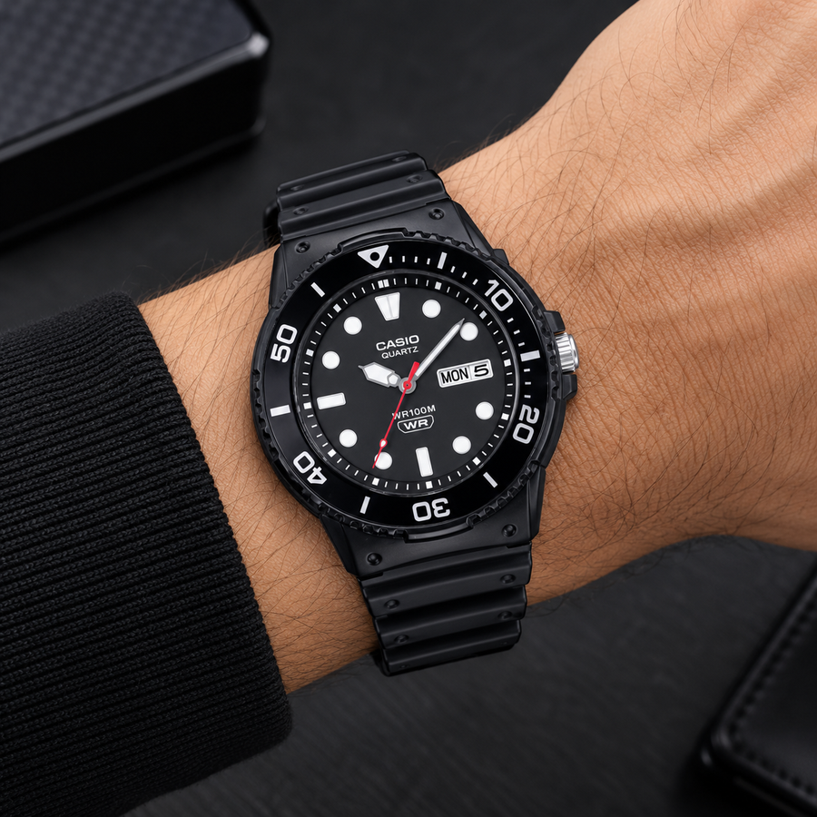CASIO MRW-230H-1E1V Men’s Analog Watch – 100M Water Resistant Sports Watch