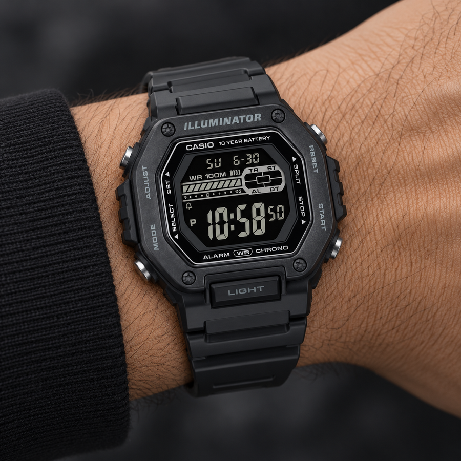 CASIO MWD-110HB-1BV Digital Sports Watch – 100M Water Resistant