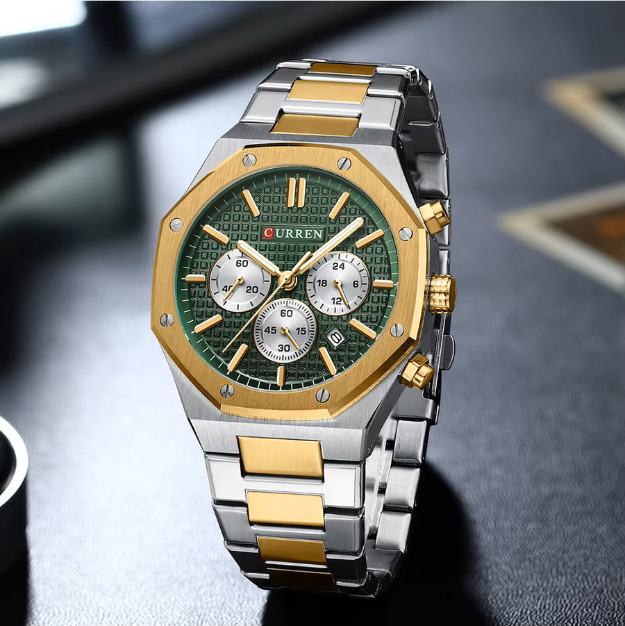 CURREN 8440 Men’s Chronograph Watch – Stainless Steel Bracelet
