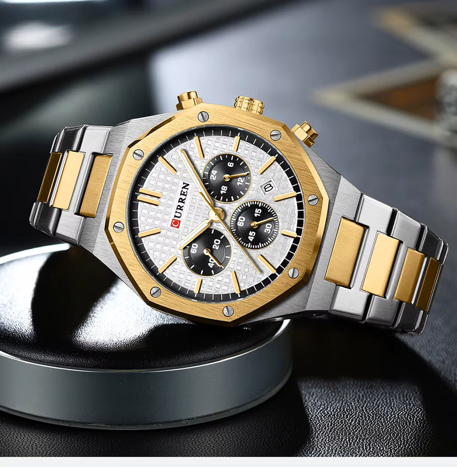 CURREN 8440 Men’s Chronograph Watch – Stainless Steel Bracelet