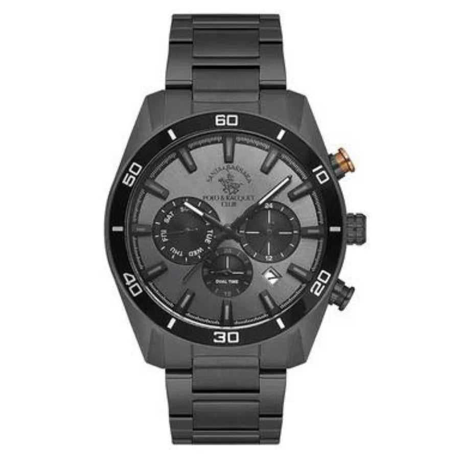 Santa Barbra SB.1.10498-5 Men’s Analog Watch | Black Stainless Steel
