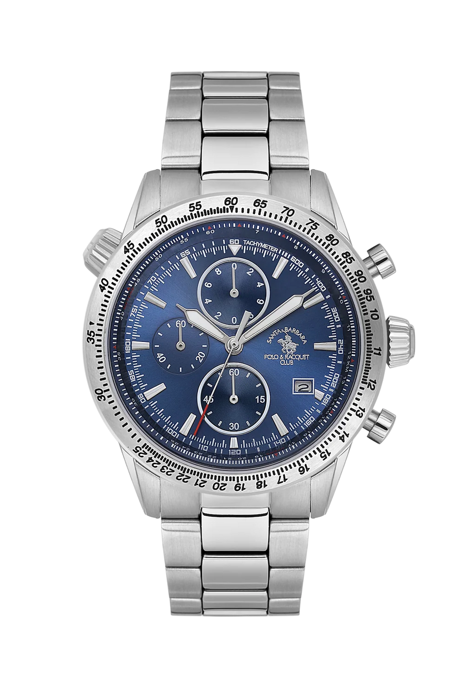 Santa Barbara Polo SB.5.10003-2 Men’s Chronograph Watch – Blue Dial Stainless Steel Bracelet