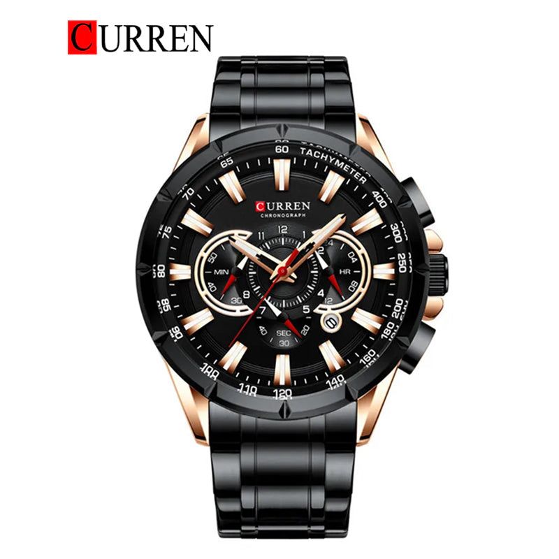 CURREN 8363 Men’s Chronograph Watch – Stainless Steel Bracelet