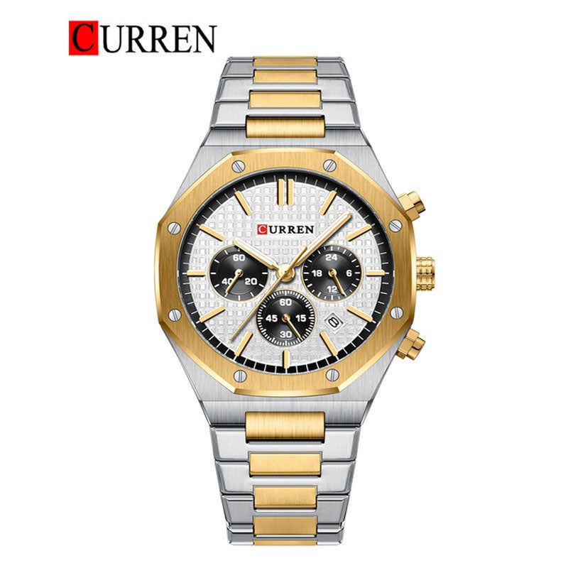 CURREN 8440 Men’s Chronograph Watch – Stainless Steel Bracelet