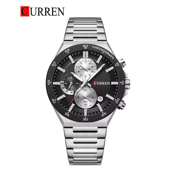 CURREN 8481 Men’s Stainless Steel Watch – Silver & Black