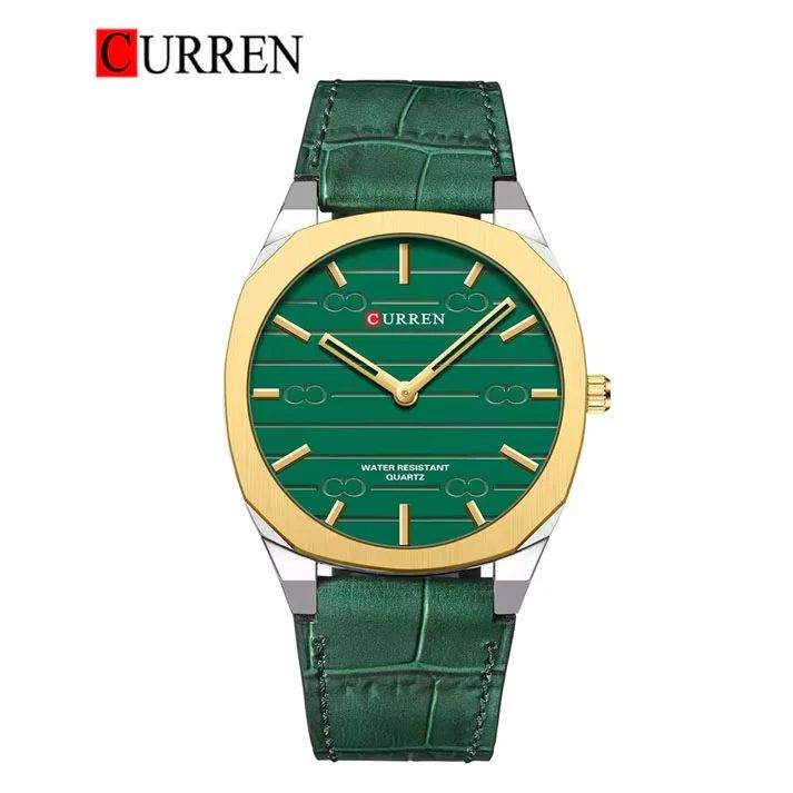 CURREN 8480 Men’s Leather Strap Watch – Classic Casual Design