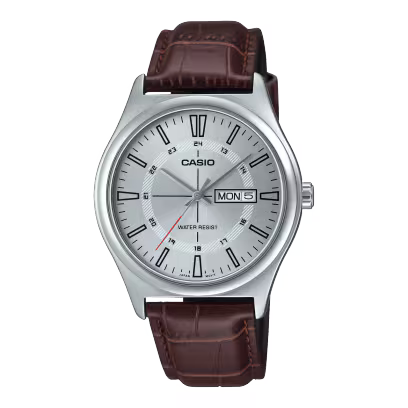Casio MTP-V006L-7C Men's Analog Watch – Leather Strap & Day Date