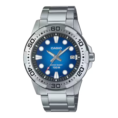 Casio MTD-140D-2AV Men's Analog Stainless Steel Watch