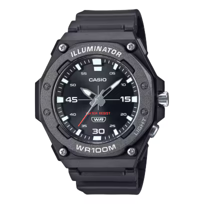 CASIO MW-620H-1AV Men’s Analog Sports Watch – 100M Water Resistant