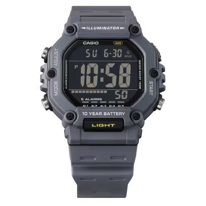 CASIO AE-1600H-8BV Digital Sports Watch – Grey Resin Band 100M
