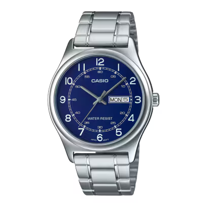 CASIO MTP-V006D-2B Men’s Analog Watch – Silver Stainless Steel Bracelet