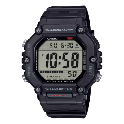 CASIO AE-1600H-1AV Digital Sports Watch – 100M Water Resistant & 10-Year Battery