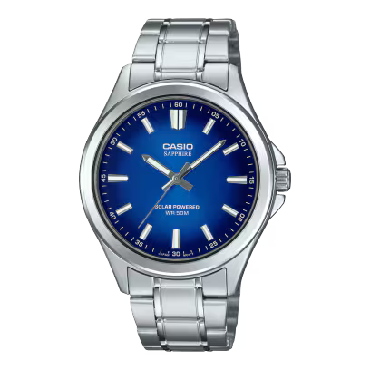 Casio MTS-RS100D-3AV Solar-Powered Men's Watch with Sapphire Crystal