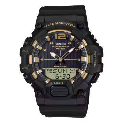 CASIO HDC-700-9AV Men’s Analog-Digital Watch – 100M Water Resistant & 10-Year Battery