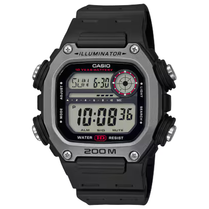 CASIO DW-291H-1AV Digital Sports Watch – Black Resin Band 200M
