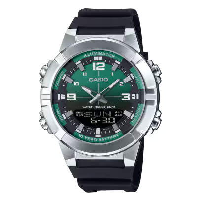 CASIO AMW-870DA-2A1V Men's Analog-Digital Stainless Steel Watch