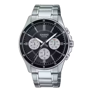 Casio MTP-1374D-1AV Men’s Black Dial Stainless Steel Watch