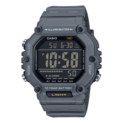 CASIO AE-1600H-8BV Digital Sports Watch – Grey Resin Band 100M