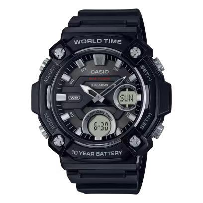 CASIO AEQ-120W-2AV Men’s Analog-Digital Watch – 100M Water Resistant & 10-Year Battery