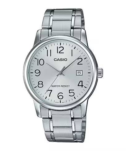 Casio MTP-V002D-7B Men's Analog Watch – Silver Stainless Steel