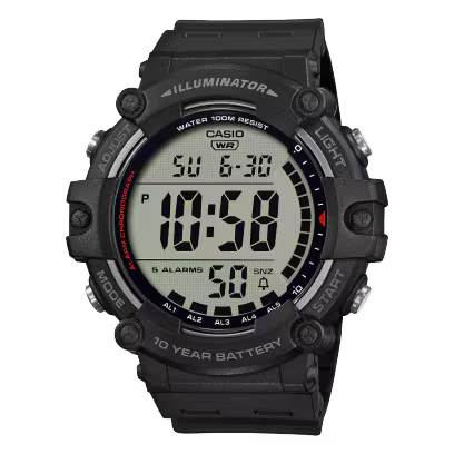 CASIO AE-1500WH-1AV Men’s Digital Watch – 100M Water Resistant & 10-Year Battery