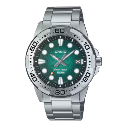 Casio MTD-140D-2AV Men's Analog Stainless Steel Watch