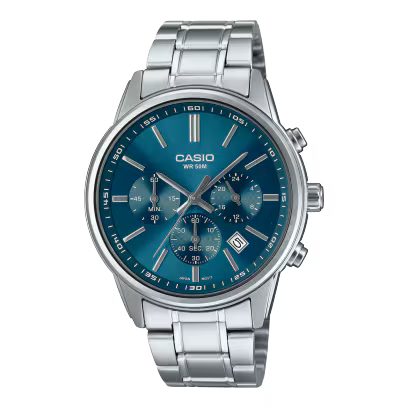 Casio MTP-E515D-8AV Men's Chronograph Analog Stainless Steel Watch